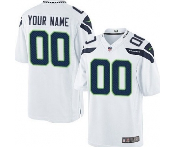 Men's Nike Seattle Seahawks Customized White Limited Jersey