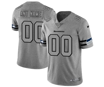 Nike Seahawks Customized 2019 Gray Gridiron Gray Vapor Untouchable Limited Jersey