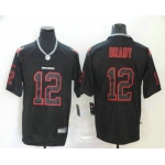 Men's Tampa Bay Buccaneers #12 Tom Brady 2020 Black Lights Out Color Rush Stitched NFL Nike Limited Jersey