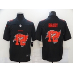 Men's Tampa Bay Buccaneers #12 Tom Brady Black 2020 Shadow Logo Vapor Untouchable Stitched NFL Nike Limited Jersey