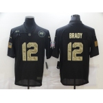 Men's Tampa Bay Buccaneers #12 Tom Brady Black Camo 2020 Salute To Service Stitched NFL Nike Limited Jersey