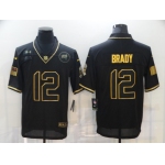 Men's Tampa Bay Buccaneers #12 Tom Brady Black Gold 2020 Salute To Service Stitched NFL Nike Limited Jersey