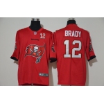 Men's Tampa Bay Buccaneers #12 Tom Brady Red 2020 Big Logo Number Vapor Untouchable Stitched NFL Nike Fashion Limited Jersey