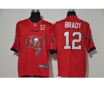 Men's Tampa Bay Buccaneers #12 Tom Brady Red 2020 Big Logo Number Vapor Untouchable Stitched NFL Nike Fashion Limited Jersey