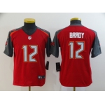 Youth Tampa Bay Buccaneers #12 Tom Brady Red 2020 Vapor Untouchable Stitched NFL Nike Limited Jersey