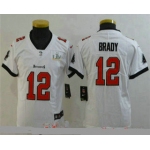 Youth Tampa Bay Buccaneers #12 Tom Brady White 2021 Super Bowl LV Vapor Untouchable Stitched Nike Limited NFL Jersey