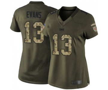 Buccaneers #13 Mike Evans Green Women's Stitched Football Limited 2015 Salute to Service Jersey