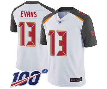 Buccaneers #13 Mike Evans White Men's Stitched Football 100th Season Vapor Limited Jersey