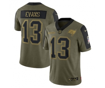 Men's Tampa Bay Buccaneers #13 Mike Evans Nike Olive 2021 Salute To Service Limited Player Jersey
