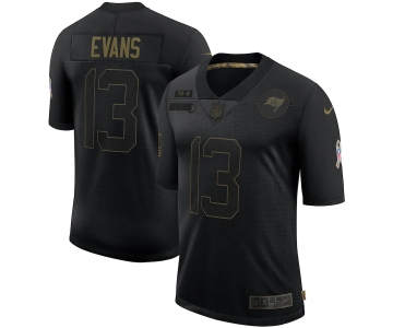 Nike Buccaneers 13 Mike Evans Black 2020 Salute To Service Limited Jersey
