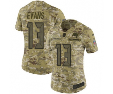 Nike Buccaneers #13 Mike Evans Camo Women's Stitched NFL Limited 2018 Salute to Service Jersey