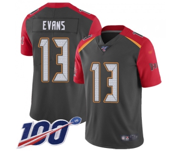Nike Buccaneers #13 Mike Evans Gray Men's Stitched NFL Limited Inverted Legend 100th Season Jersey