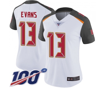 Nike Buccaneers #13 Mike Evans White Women's Stitched NFL 100th Season Vapor Limited Jersey