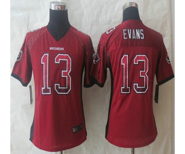 Nike Tampa Bay Buccaneers #13 Mike Evans Drift Fashion Red Womens Elite Jersey