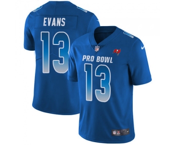 Nike Tampa Bay Buccaneers #13 Mike Evans Royal Men's Stitched NFL Limited NFC 2019 Pro Bowl Jersey