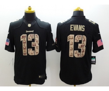 Nike Tampa Bay Buccaneers #13 Mike Evans Salute to Service Black Limited Jersey