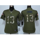 Women's Tampa Bay Buccaneers #13 Mike Evans Green Salute to Service NFL Nike Limited Jersey