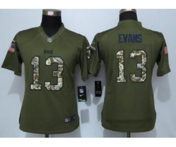 Women's Tampa Bay Buccaneers #13 Mike Evans Green Salute to Service NFL Nike Limited Jersey