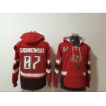 Men's Tampa Bay Buccaneers #87 Rob Gronkowski NEW Red Pocket Stitched NFL Pullover Hoodie