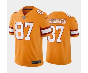 Men's Tampa Bay Buccaneers #87 Rob Gronkowski Orange Vapor Untouchable Limited Stitched Jersey