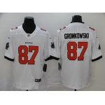 Men's Tampa Bay Buccaneers #87 Rob Gronkowski White 2020 NEW Vapor Untouchable Stitched NFL Nike Limited Jersey