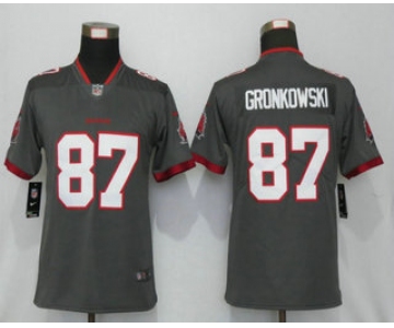 Women's Tampa Bay Buccaneers #87 Rob Gronkowski Grey 2020 NEW Vapor Untouchable Stitched NFL Nike Limited Jersey