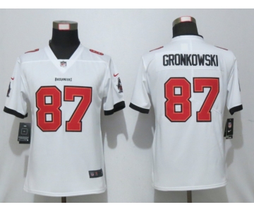 Women's Tampa Bay Buccaneers #87 Rob Gronkowski White 2020 NEW Vapor Untouchable Stitched NFL Nike Limited Jersey