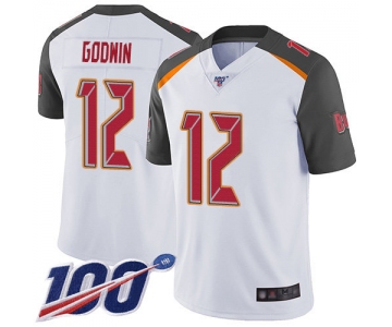 Nike Buccaneers #12 Chris Godwin White Men's Stitched NFL 100th Season Vapor Limited Jersey