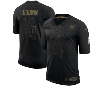 Nike Buccaneers 14 Chris Godwin Black 2020 Salute To Service Limited Jersey