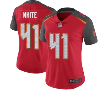 Buccaneers #41 Devin White Red Team Color Women's Stitched Football Vapor Untouchable Limited Jersey