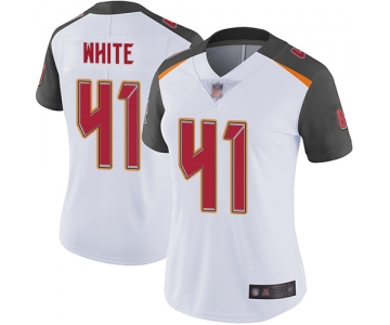 Buccaneers #41 Devin White White Women's Stitched Football Vapor Untouchable Limited Jersey