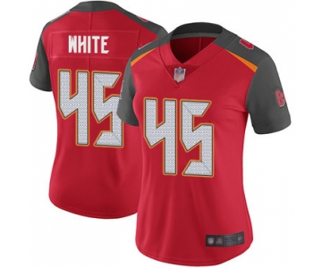 Buccaneers #45 Devin White Red Team Color Women's Stitched Football Vapor Untouchable Limited Jersey