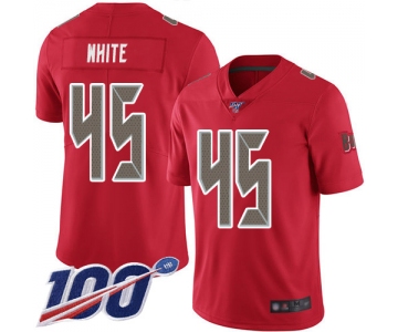 Nike Buccaneers #45 Devin White Red Men's Stitched NFL Limited Rush 100th Season Jersey