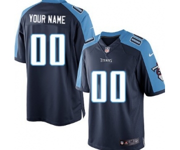 Kids' Nike Tennessee Titans Customized Navy Blue Limited Jersey