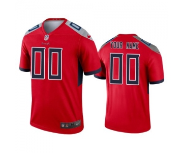 Men's Custom Tennessee Titans Red Inverted Legend Jersey