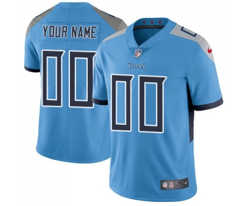 Men's Womens Youth Kids Tennessee Titans Custom Nike Light Blue Alternate Customized Vapor Untouchable Limited NFL Jersey