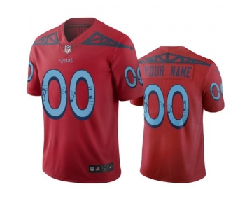 Tennessee Titans Custom Red Vapor Limited City Edition NFL Jersey