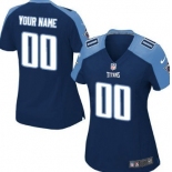 Women's Nike Tennessee Titans Customized Navy Blue Game Jersey