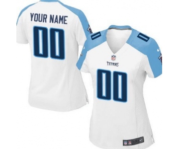 Women's Nike Tennessee Titans Customized White Game Jersey