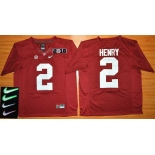Men's Alabama Crimson Tide #2 Derrick Henry Red 2016 Playoff Diamond Quest College Football Nike Limited Jersey