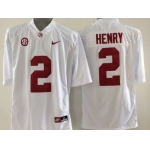 Men's Alabama Crimson Tide #2 Derrick Henry White 2015 NCAA Football Nike Limited Jersey