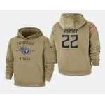 Men's Tennessee Titans #22 Derrick Henry 2019 Salute to Service Sideline Therma Pullover Hoodie