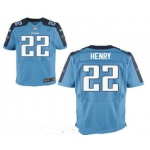 Men's Tennessee Titans #22 Derrick Henry Light Blue Team Color Stitched NFL Nike Elite Jersey