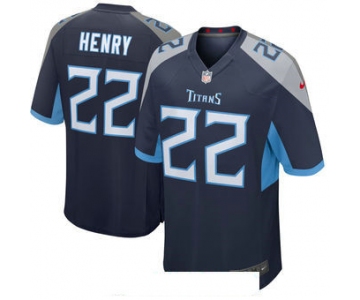 Men's Tennessee Titans #22 Derrick Henry Nike Navy New 2018 Game Jersey