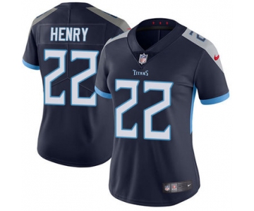 Nike Titans #22 Derrick Henry Navy Blue Alternate Women's Stitched NFL Vapor Untouchable Limited Jersey