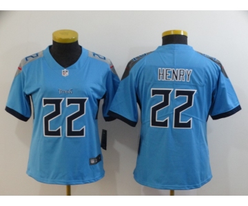 Women's Tennessee Titans #22 Derrick Henry Nike Light Blue New 2018 Vapor Untouchable Limited Jersey