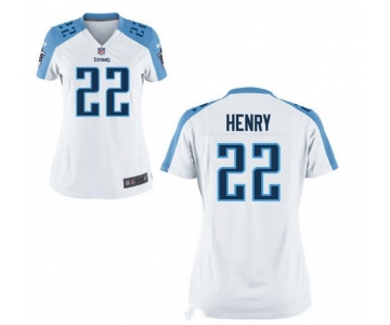 Women's Tennessee Titans #22 Derrick Henry White Road Stitched NFL Nike Game Jersey