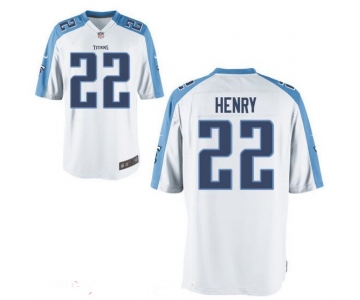 Youth Tennessee Titans #22 Derrick Henry White Road Stitched NFL Nike Game Jersey