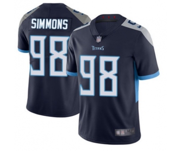 Men's Tennessee Titans #98 Jeffery Simmons Navy Vapor Untouchable Limited Stitched Jersey