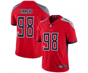 Men's Womens Youth Kids Tennessee Titans #98 Jeffery Simmons Nike Red Stitched NFL Vapor Untouchable Limited Jersey